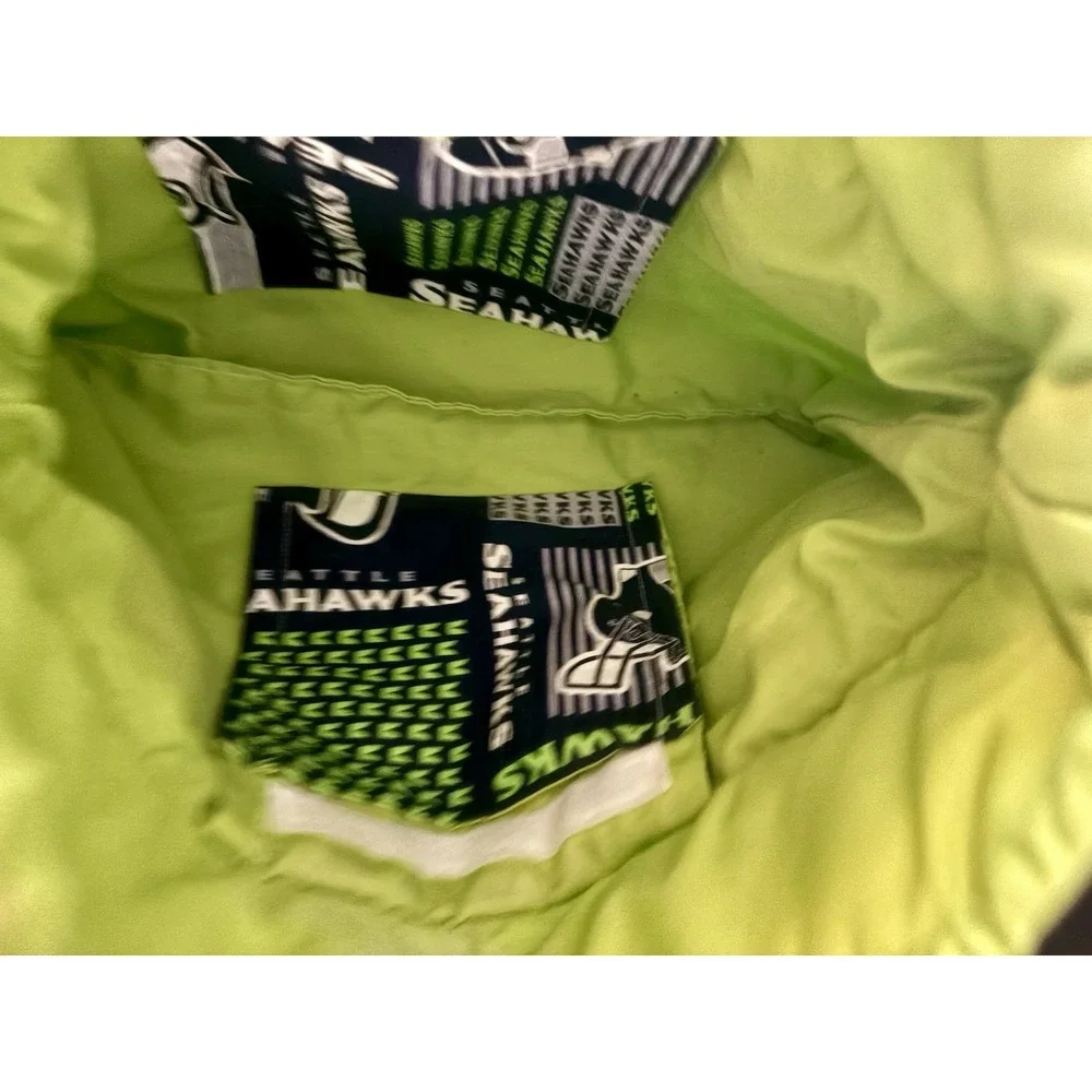 Seattle Seahawks Handmade Purse Bag Tote NFL Fan Blue Green Cotton Women's